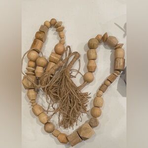 Threshold Studio McGee Tasseled Wooden Bead Garland